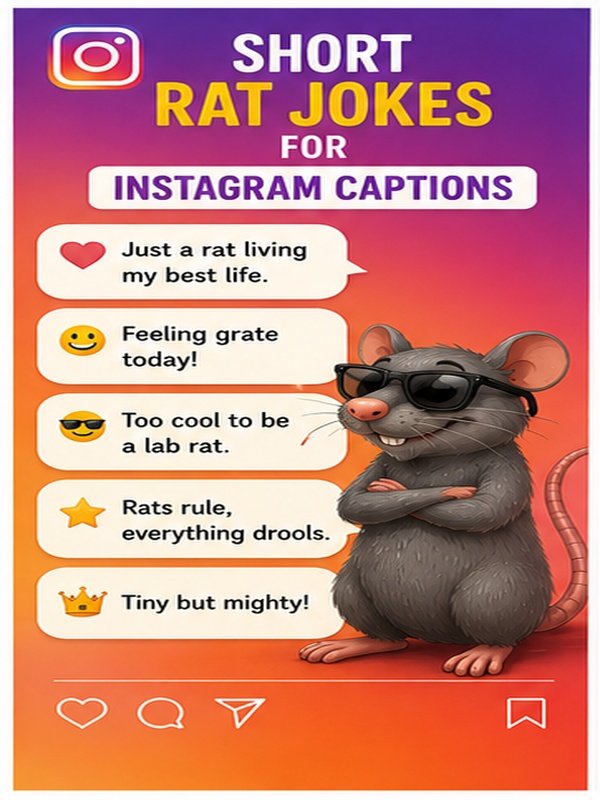 Short Rat Jokes for Instagram Captions