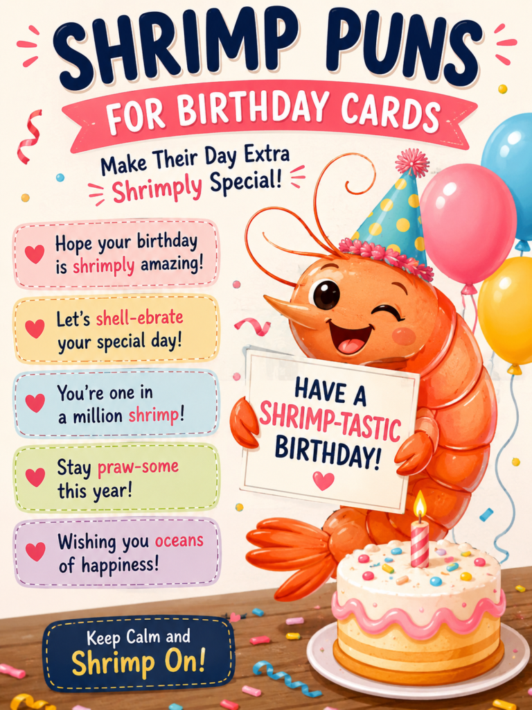 Shrimp Puns for Birthday Cards