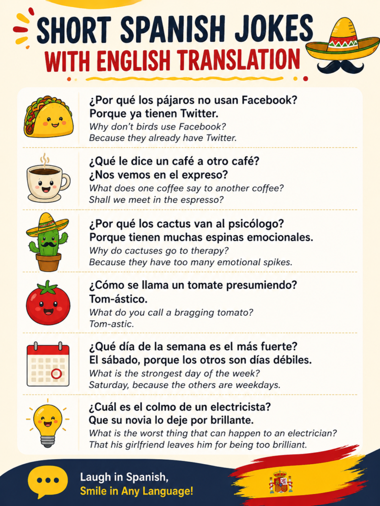 Short Spanish Jokes with English Translation