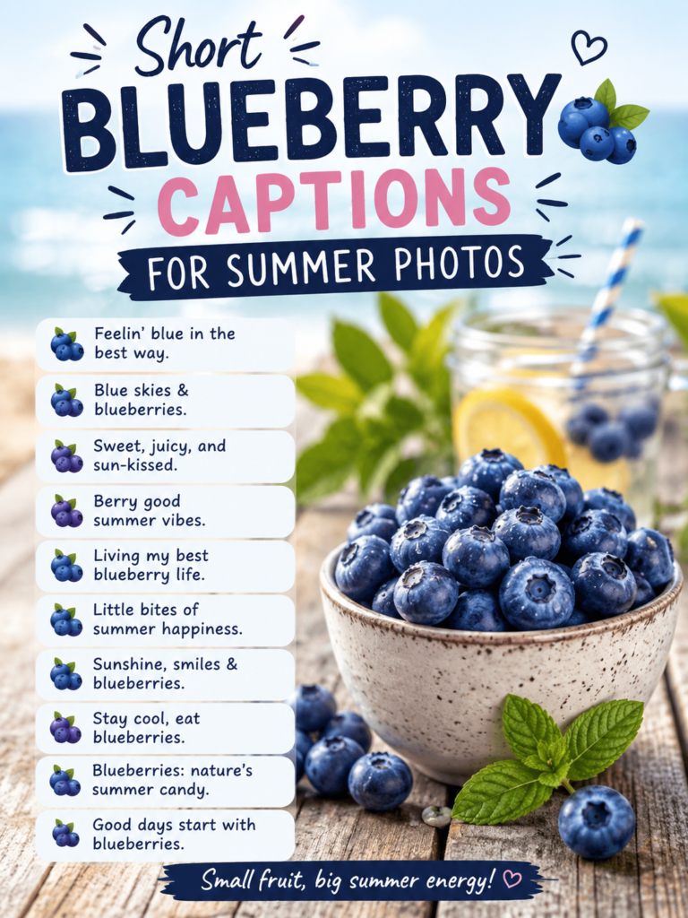 Short Blueberry Captions for Summer Photos