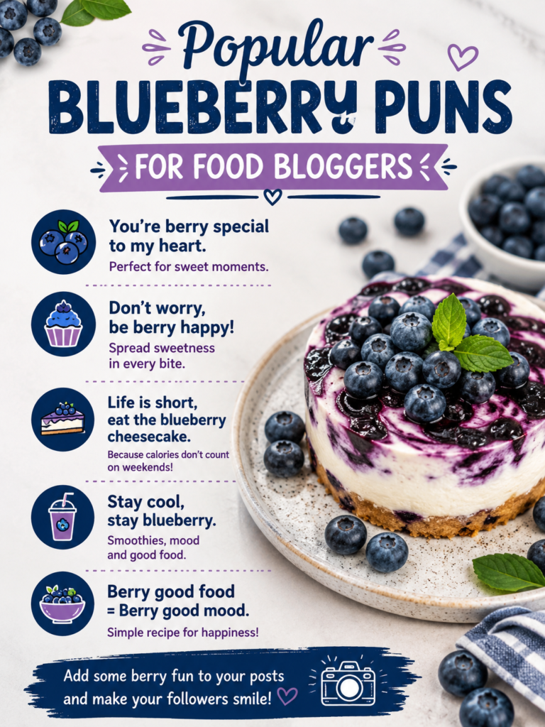Popular Blueberry Puns for Food Bloggers