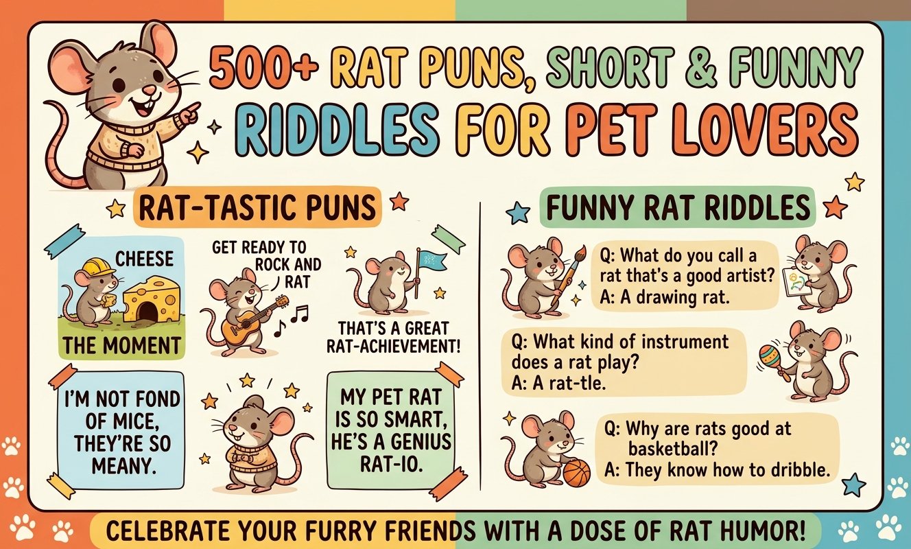 500+ Rat Puns Short and Funny Riddles for Pet Lovers