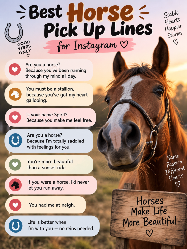Best Horse Pick Up Lines for Instagram