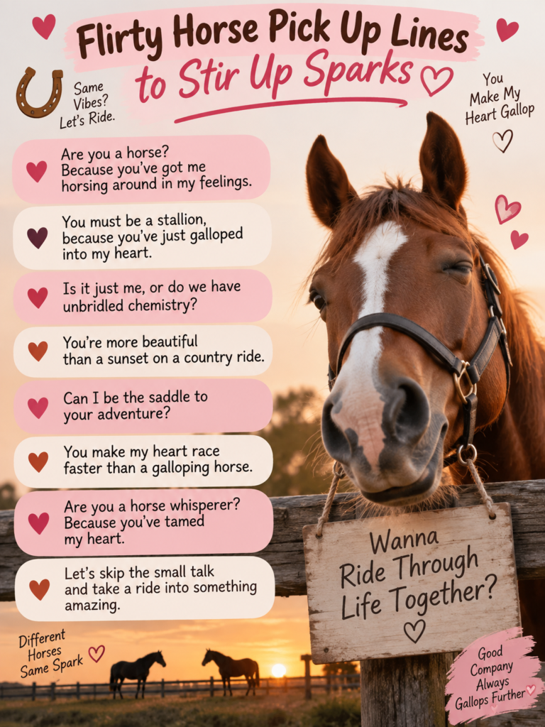 Flirty Horse Pick Up Lines to Stir Up Sparks