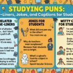 Studying Puns: One-Liners, Jokes, and Captions for Students